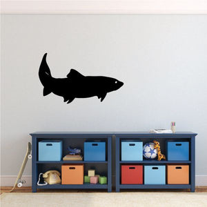 Rainbow trout decal, black darting fish silhouette