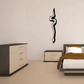 Black darting snake decal outline with wavy body and tail tip.
