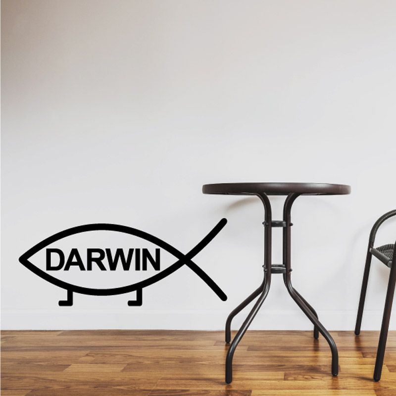 Image of Darwin Evolution Fish Decal