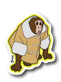 Darwin Monkey Vinyl Sticker