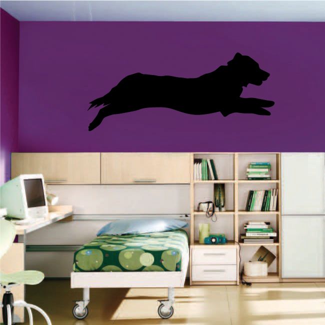 Black dachshund dog decal silhouette