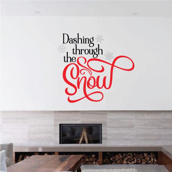 Image of Dashing Through the Snow Quote Printed Decal