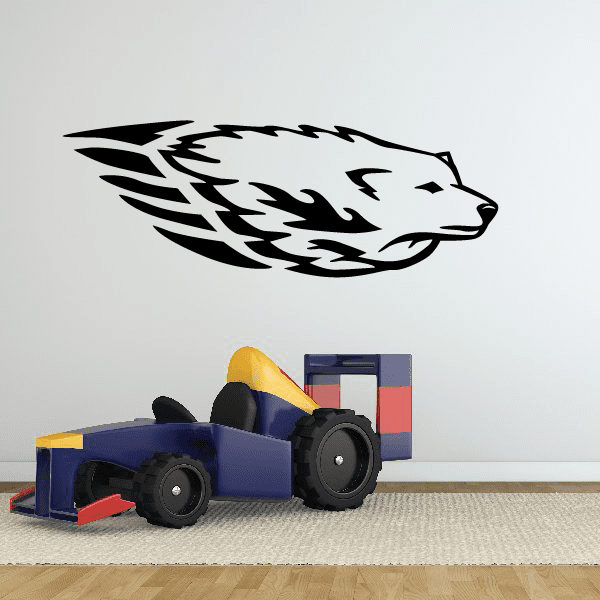 Image of Dashing Wolf Head Decal