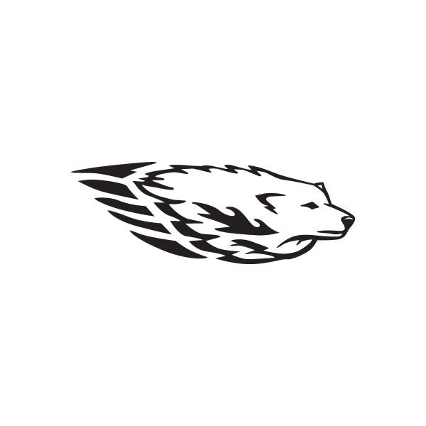 Image of Dashing Wolf Head Decal