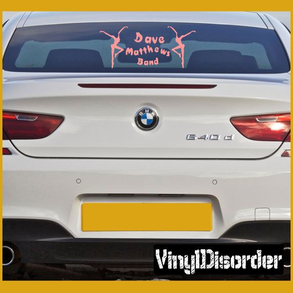 Image of Dave Matthews Band Text Double Dancer Decal