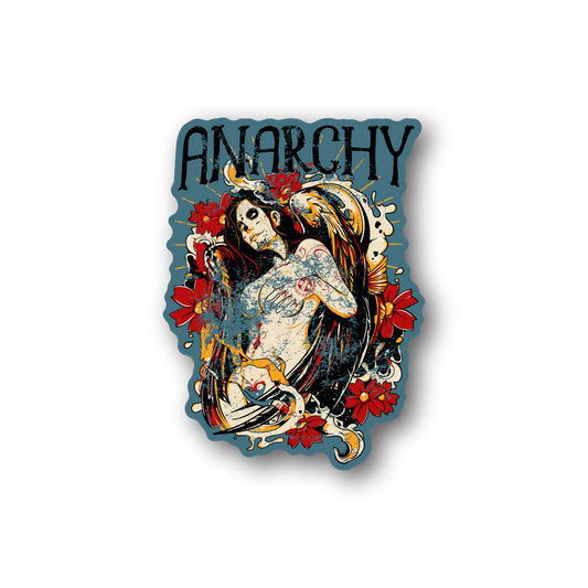 Image of Day of the Dead Anarcy Angel Sticker