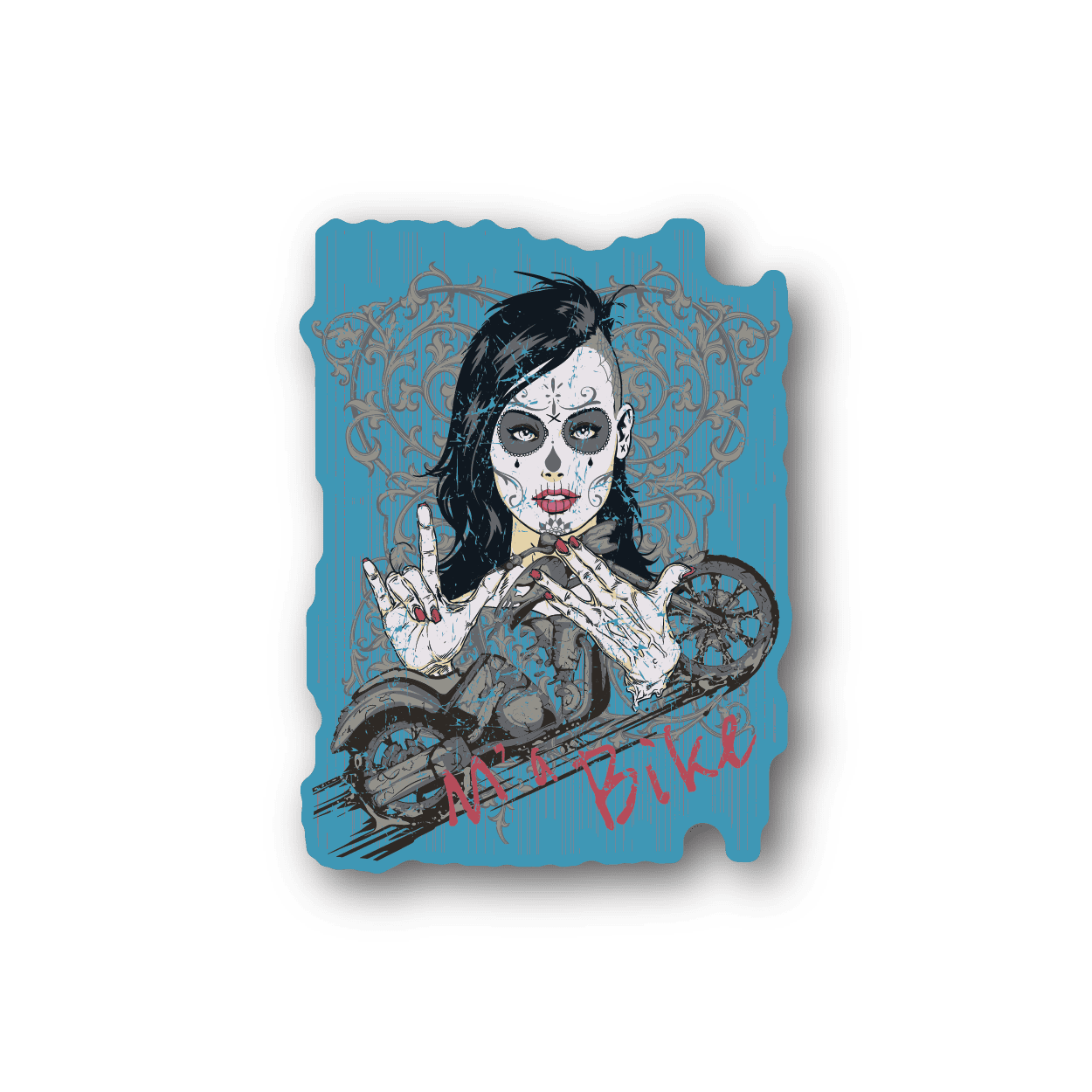 Image of Day of the Dead Ma Bike Sticker