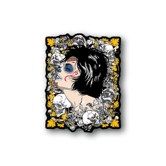 Image of Day of the Dead Queen of Skulls Sticker