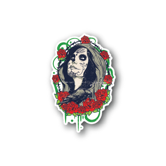 Image of Day of the Dead The Raven Queen Sticker