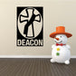 Deacon cross sash decal with black cross icon and DEACON lettering