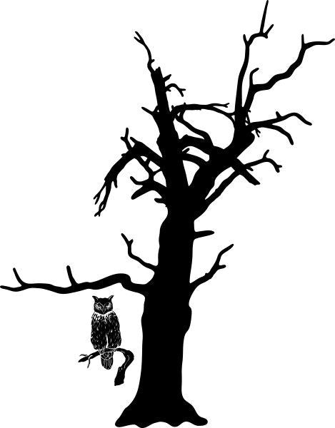 Dead Tree with owl Kit - Wall Decals