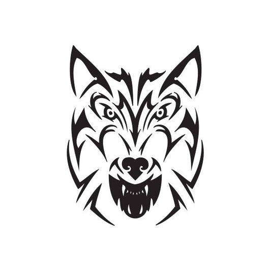 Image of Deadly Staring Wolf Decal