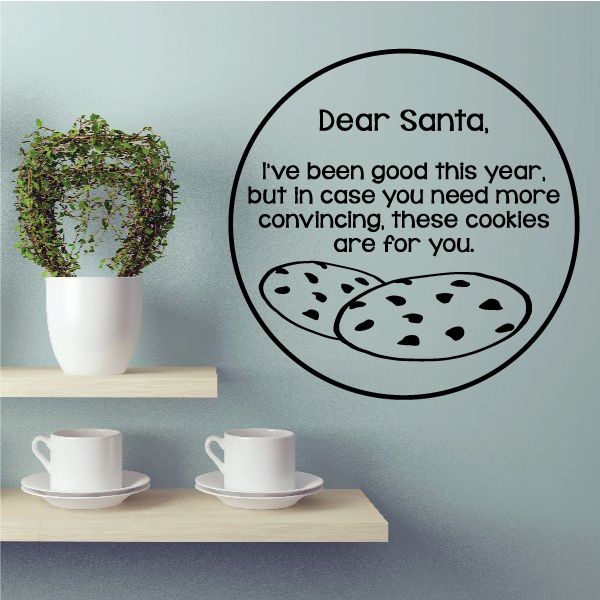 Image of Dear Santa Cookie Bribe Decal