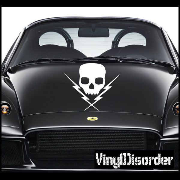 Image of Death By Stereo Skull Decal