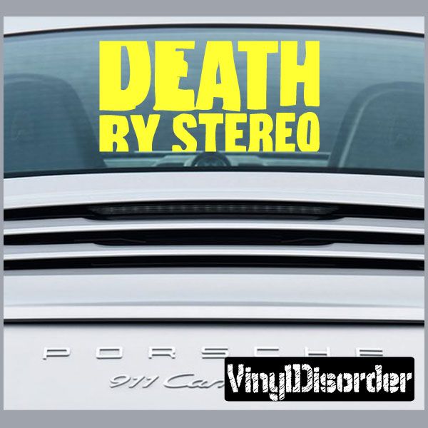 Image of Death By Stereo Text Decal