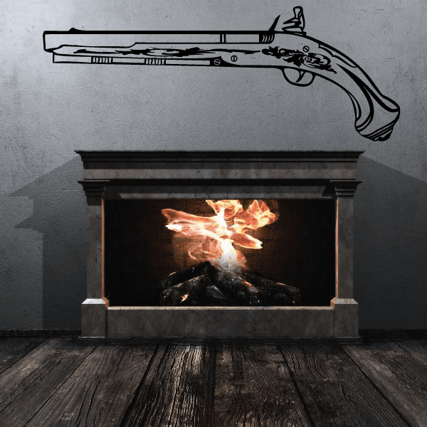 Image of Decorated Flintlock Pistol Decal