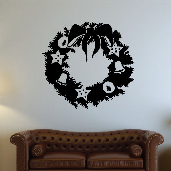 Image of Decorated Wreath Decal