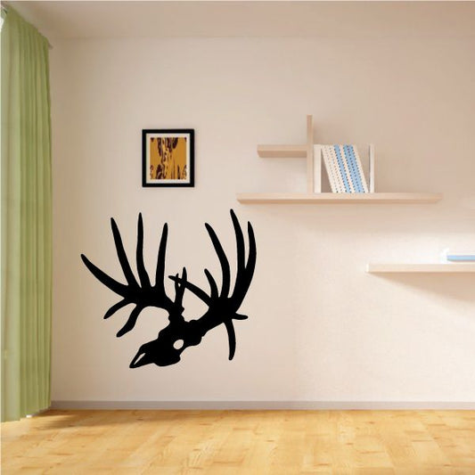 Image of Deer Antlers Skull Decal