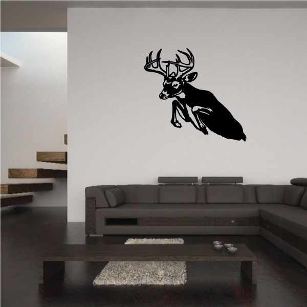 Image of Deer Buck Partial Leap Decal