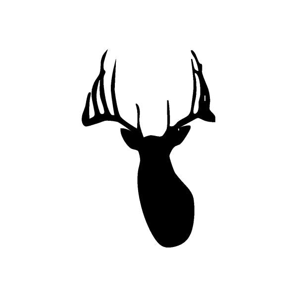 Image of Deer Buck Rack Head Wall Decal - Vinyl Decal - Car Decal - DC0013