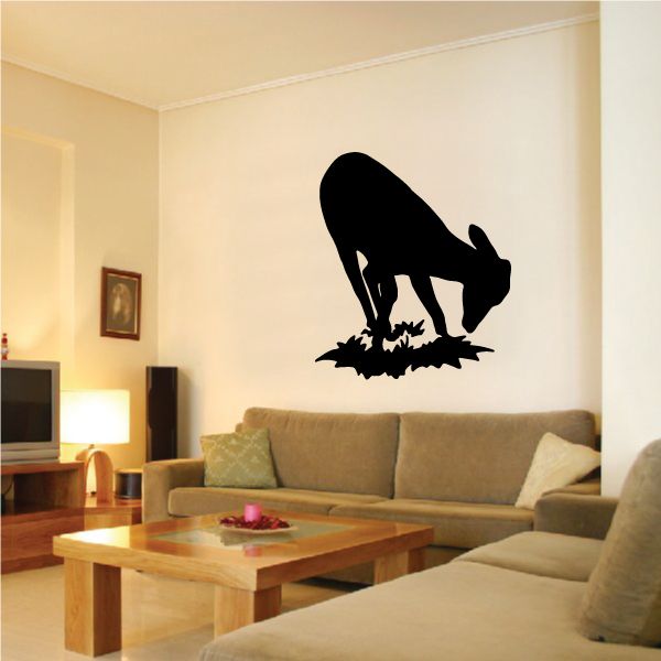 Image of Deer Fawn Grazing Decal