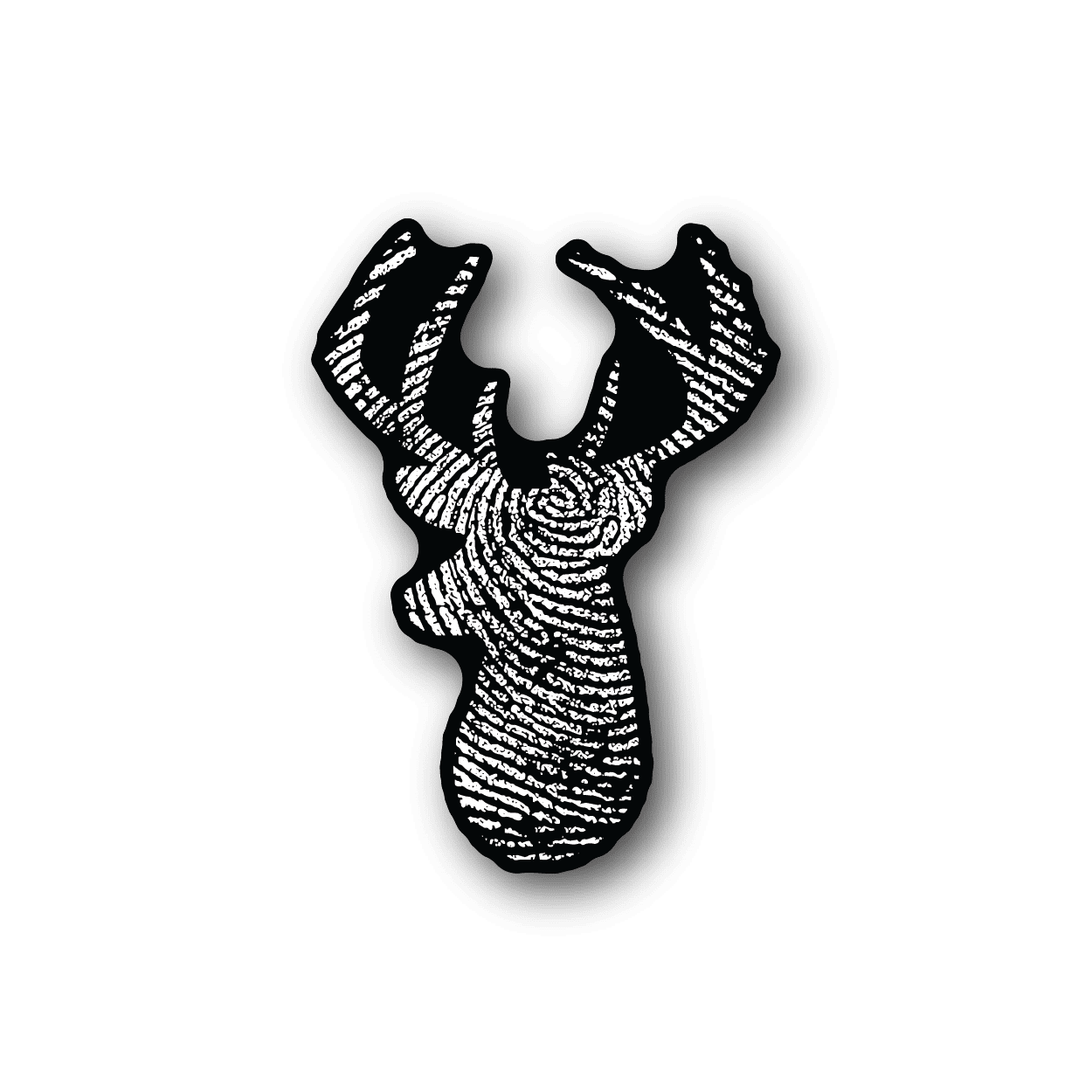 Image of Deer FIngerprint Sticker