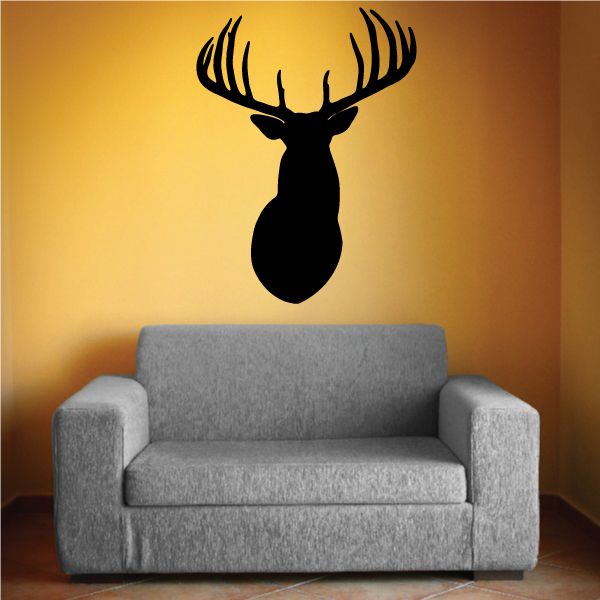 Image of Deer head Antlers Decal