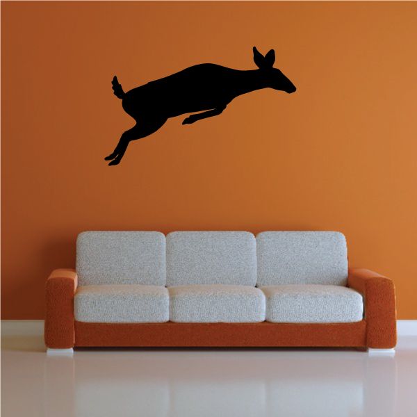 Image of Deer Jumping Over Decal