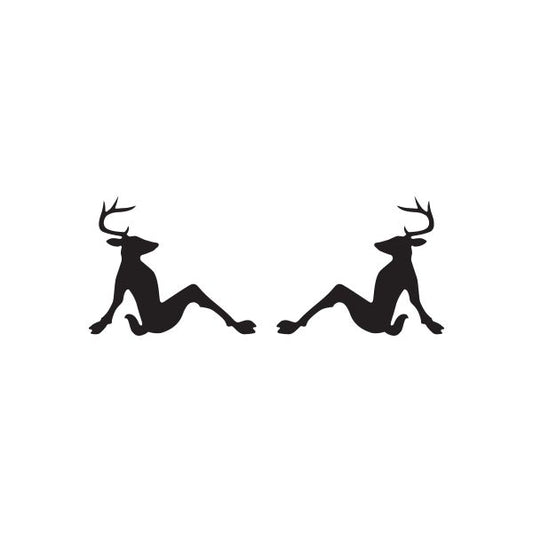 Image of Deer Ladies Lady Doe Rack Wall Decal - Vinyl Decal - Car Decal - DC0037