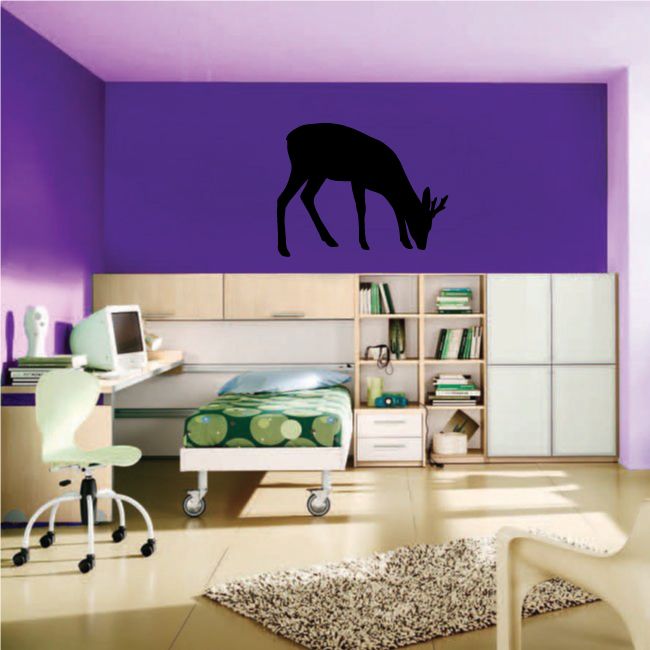 Image of Deer Roebuck Grazing Decal