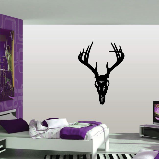 Image of Deer Skull with Great Antlers Decal