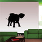Black elephant wall decal silhouette