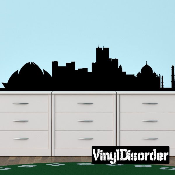 Image of Delhi India Skyline Vinyl Decal