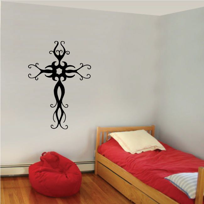 Image of Delicate Filligree Cross Decal