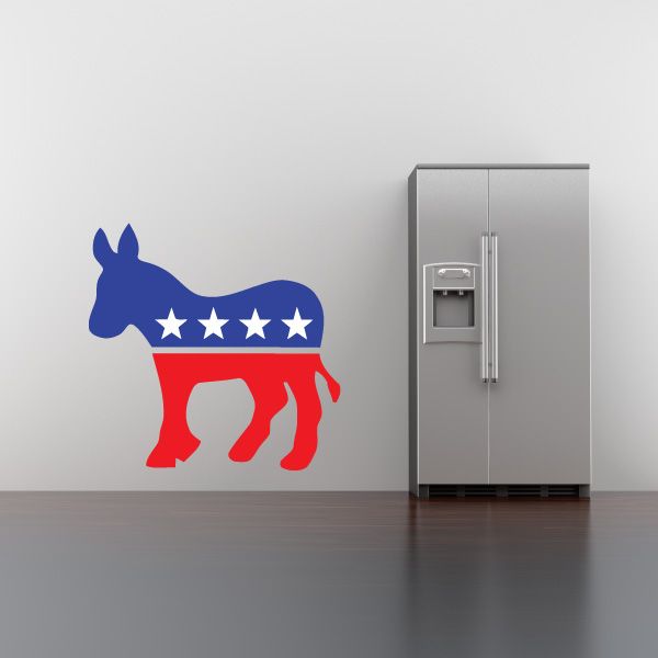 Image of Democrat Donkey Printed Die Cut Decal