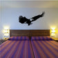 Black eagle decal with wings spread in mid-flight