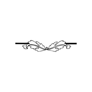 Car window vinyl decal sticker with black bar and centered leaf outline