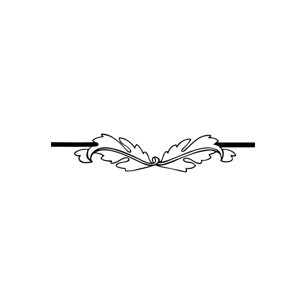 Car window vinyl decal sticker with black bar and centered leaf outline