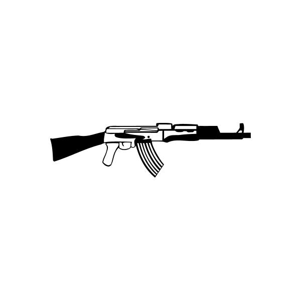 Image of Detailed AK47 Rifle Decal