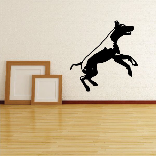 Image of Detailed Bounding Doberman Pinscher Decal