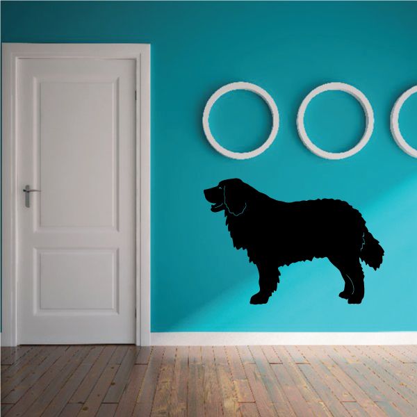Burmese mountain dog vinyl decal, black dog silhouette in profile
