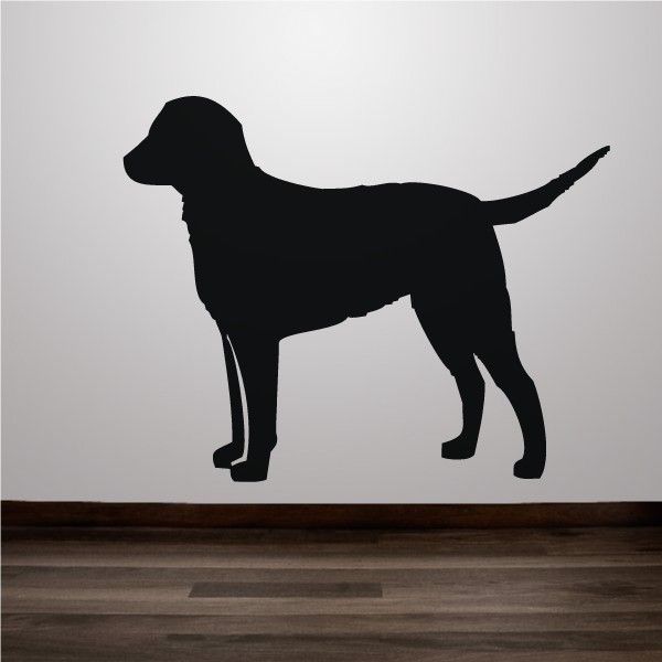 Curly-coated retriever decal, black standing dog silhouette