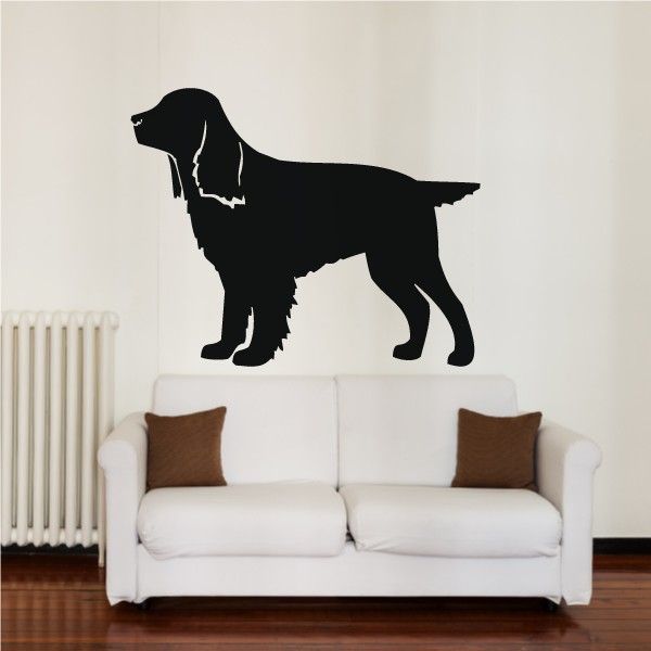 Black Field Spaniel dog silhouette wall decal