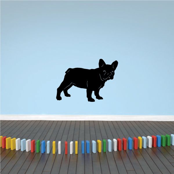 Black French bulldog decal sticker