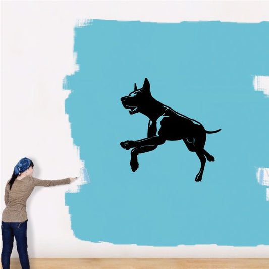 Image of Detailed Galloping Doberman Pinscher Decal