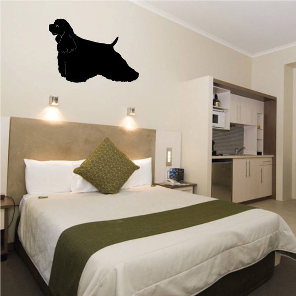 Black cocker spaniel dog decal silhouette