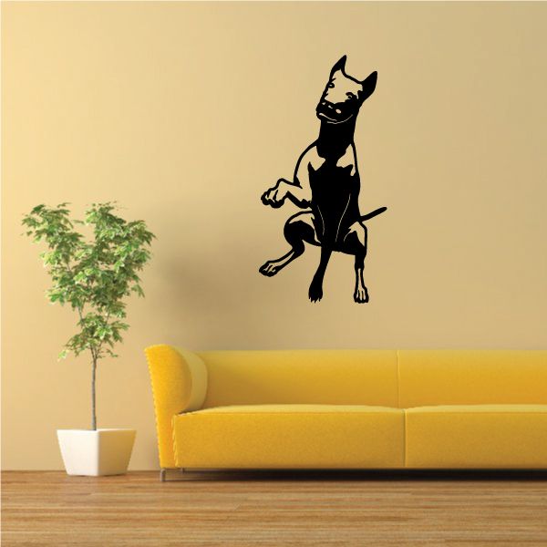 Image of Detailed Hand Shaking Doberman Pinscher Decal