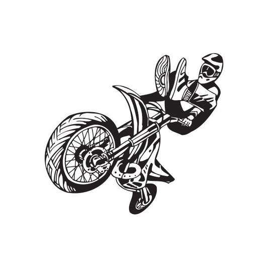 Image of Detailed Heel Clicker Dirt Bike Decal