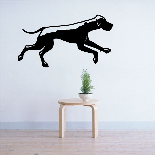 Image of Detailed Jogging Great Dane Decal