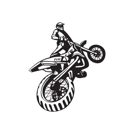 Image of Detailed Kick Back Dirt Bike Decal